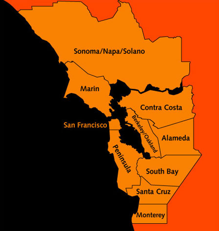 Map of the Bay Area